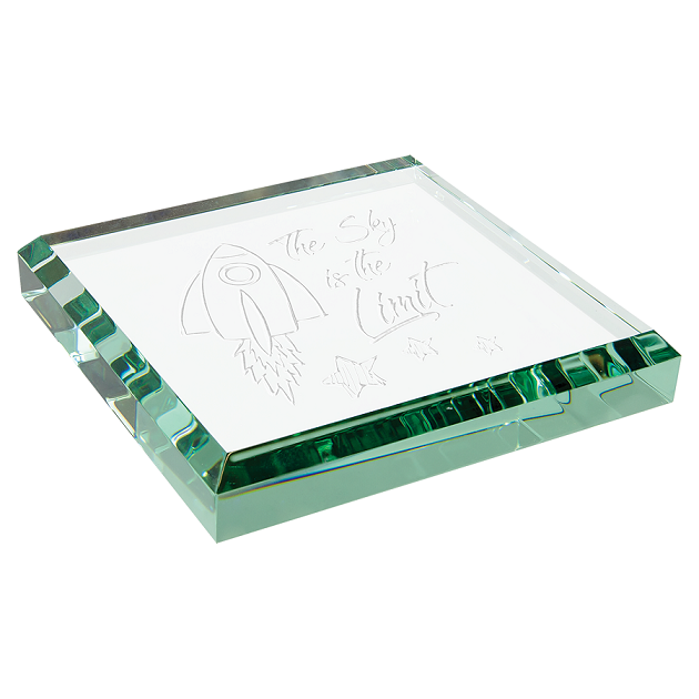 Jade Glass Paperweight
