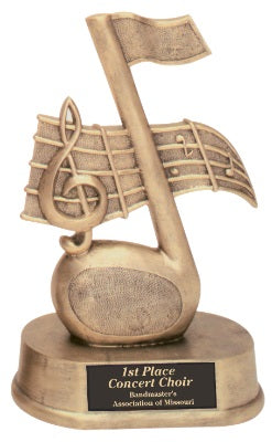 Antique Gold Music Note Resin