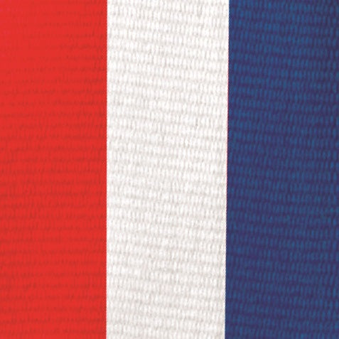 Olympic Style Neck Ribbon - Red, White, & Blue