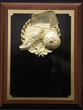 Plaque with Gold Soccer Mount - 7" x 9"