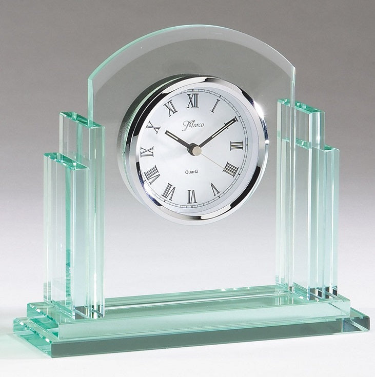 Round Glass Desk Clock