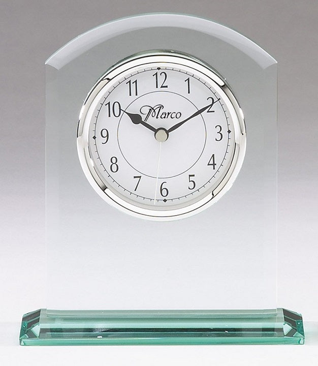 Arched Glass Table Clock