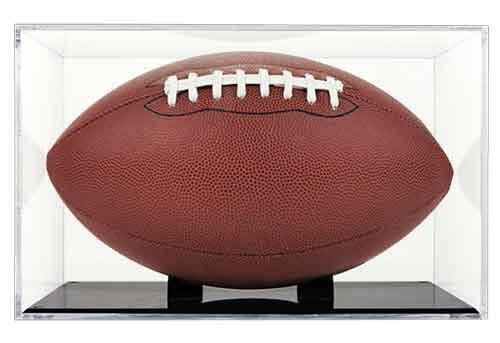 Football Display Case with Grandstand Holder