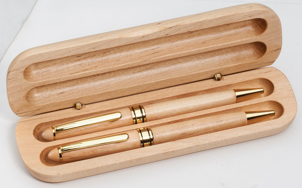 Wooden Pen & Pencil with Case