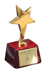 Gold Star on Rosewood Trophy