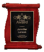 Ruby Piano Scroll Plaque
