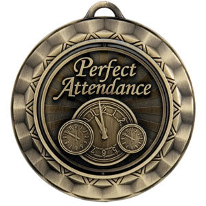 Spinner Medal - Perfect Attendance