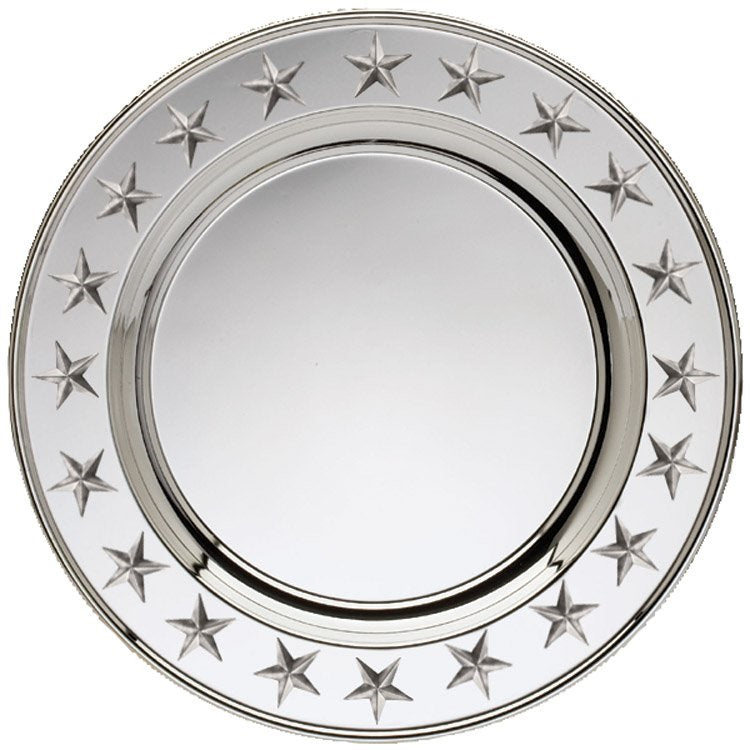 Silver Plated Star Plate w/ Gold Edge