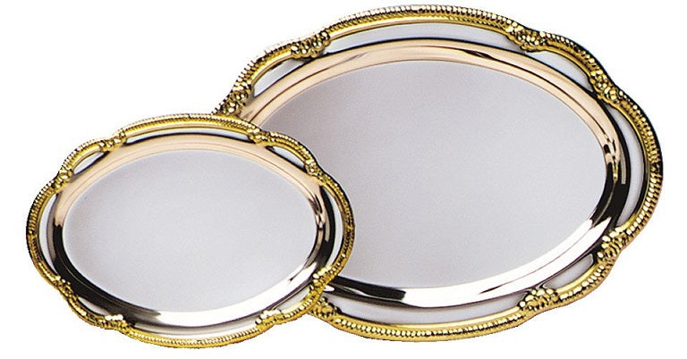 Silver Plated Tray w/ Gold Border