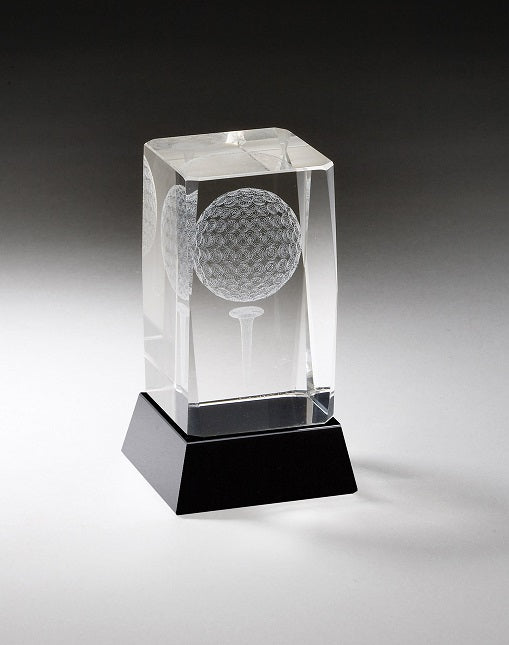 3D Engraved Golf Crystal