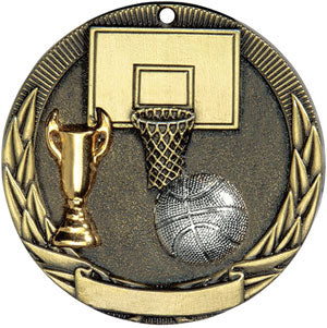 Tri-Colored Medal - Basketball