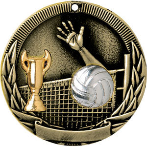 Tri-Colored Medal - Volleyball