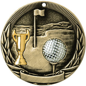 Tri-Colored Medal - Golf