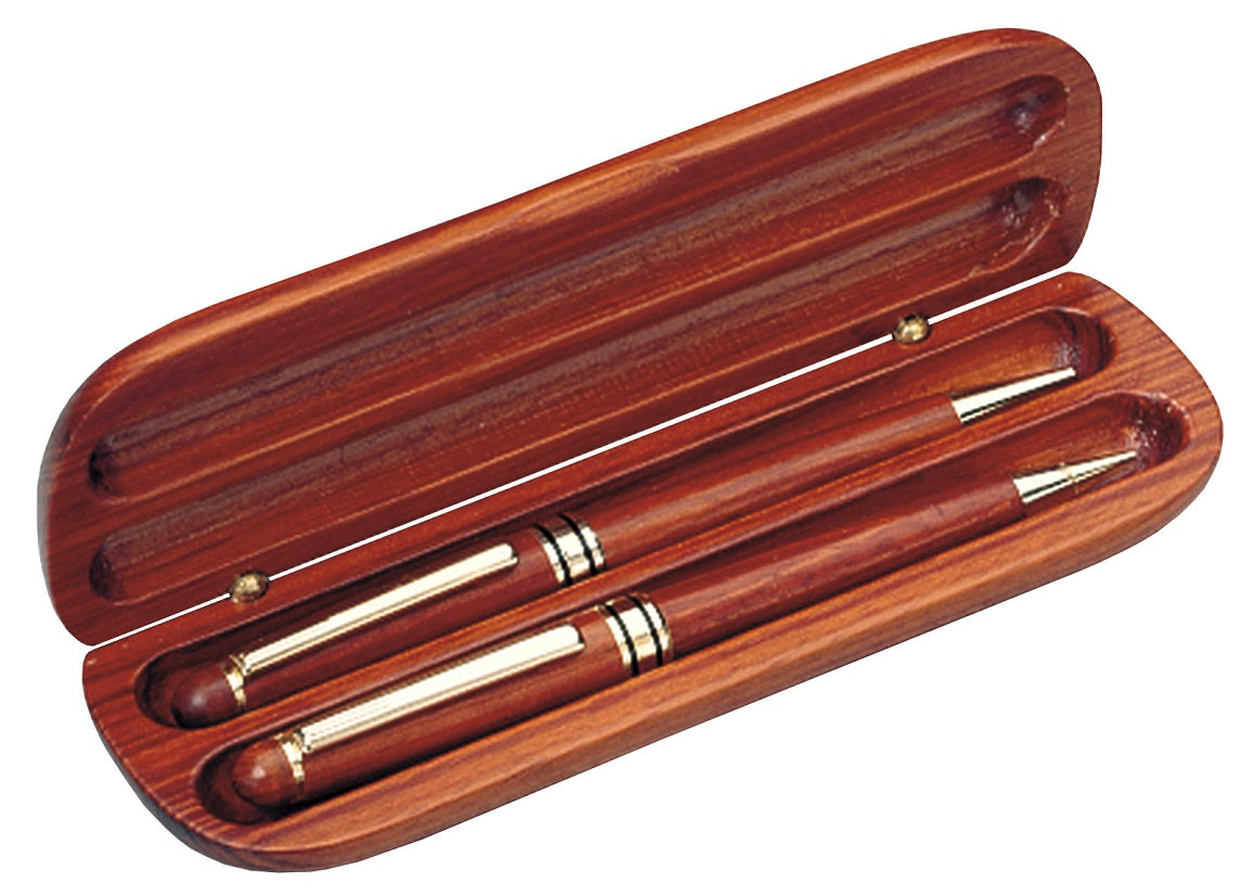 Wooden Pen & Pencil with Case