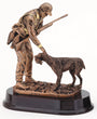 Hunter with Dog Resin - 9.75"
