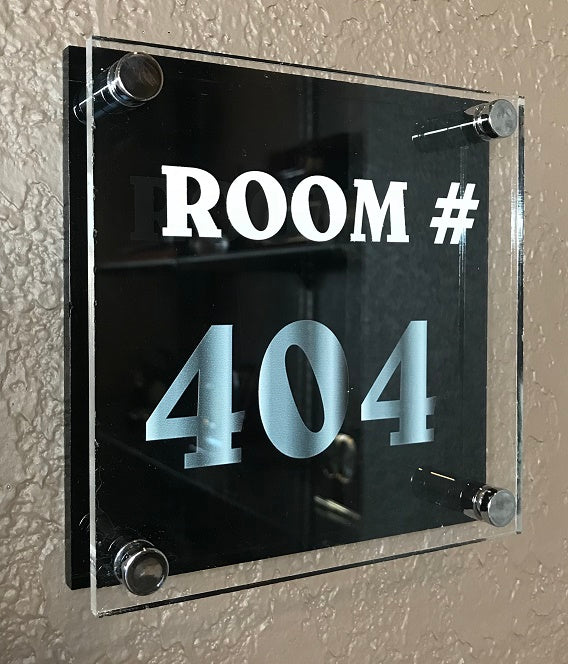 Acrylic Two Layer Wall Sign - Square – BJs Trophy